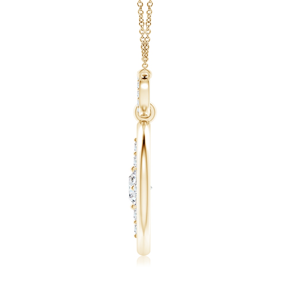 6.4mm FGVS Lab-Grown Diamond Compass Pendant in Yellow Gold side 199
