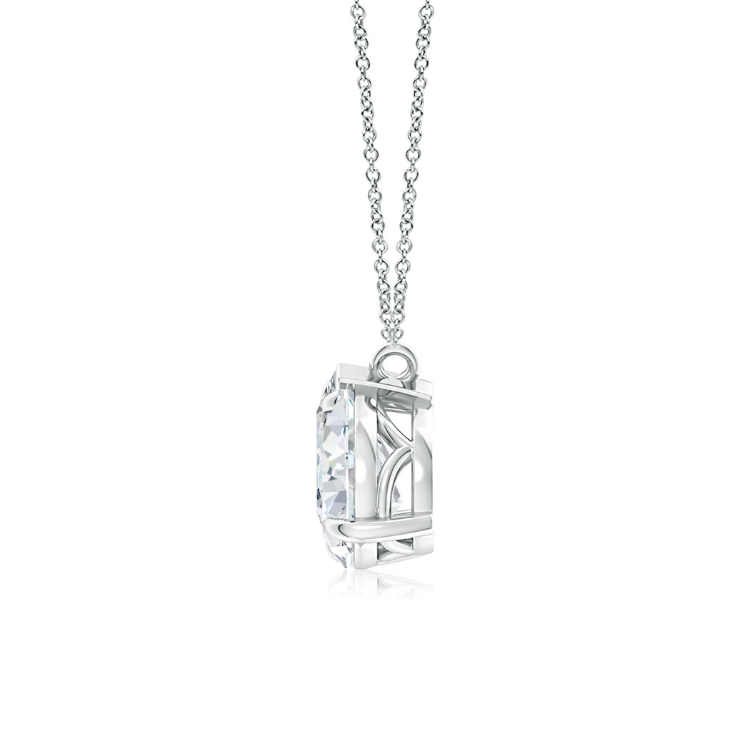 7.7x5.7mm FGVS Lab-Grown Oval & Pear Diamond Two-Stone Pendant with Filigree in P950 Platinum - side 199