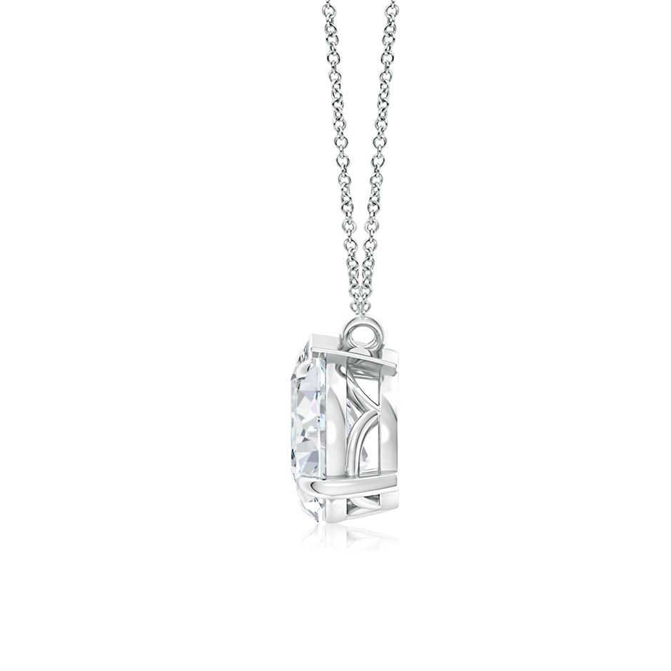 7.7x5.7mm FGVS Lab-Grown Oval & Pear Diamond Two-Stone Pendant with Filigree in S999 Silver side 199