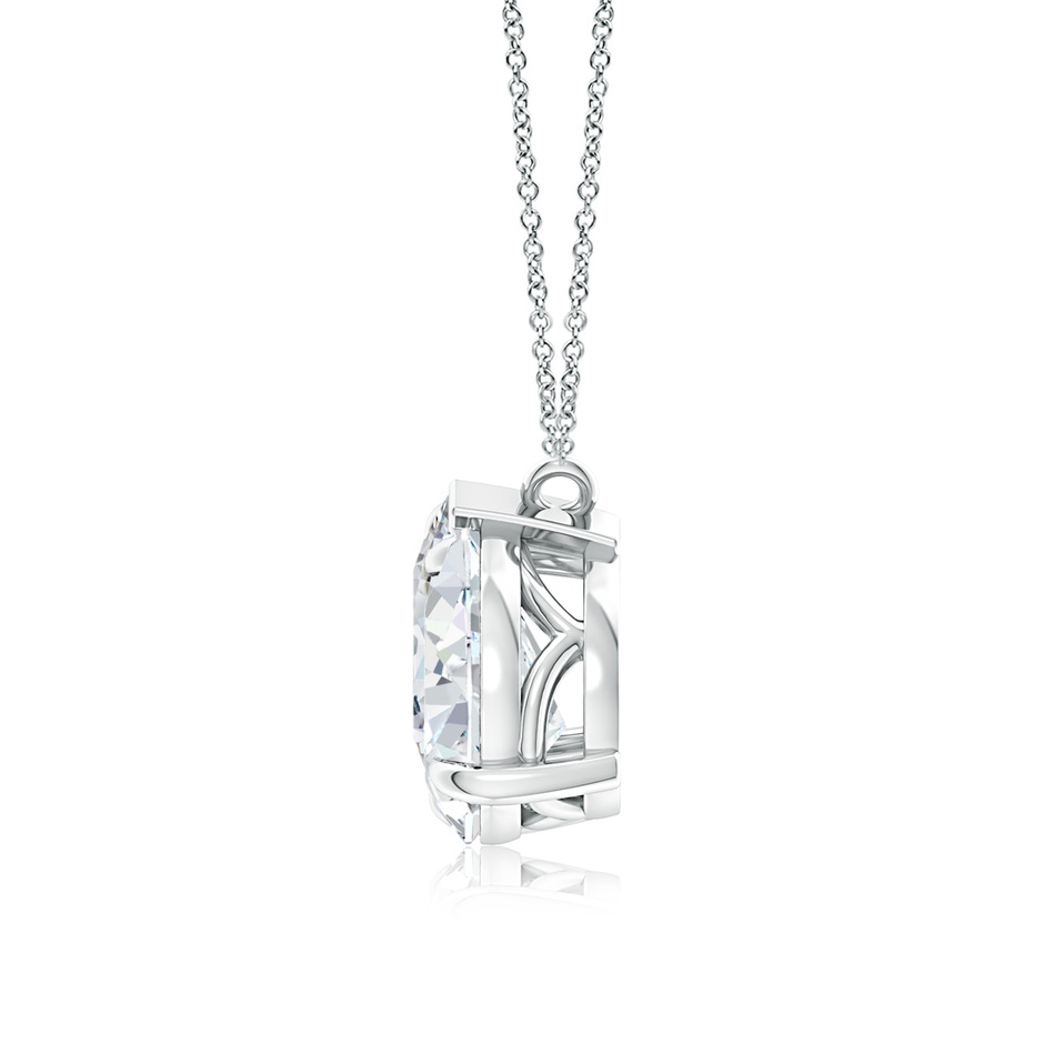 9x7mm FGVS Lab-Grown Oval & Pear Diamond Two-Stone Pendant with Filigree in S999 Silver side 199