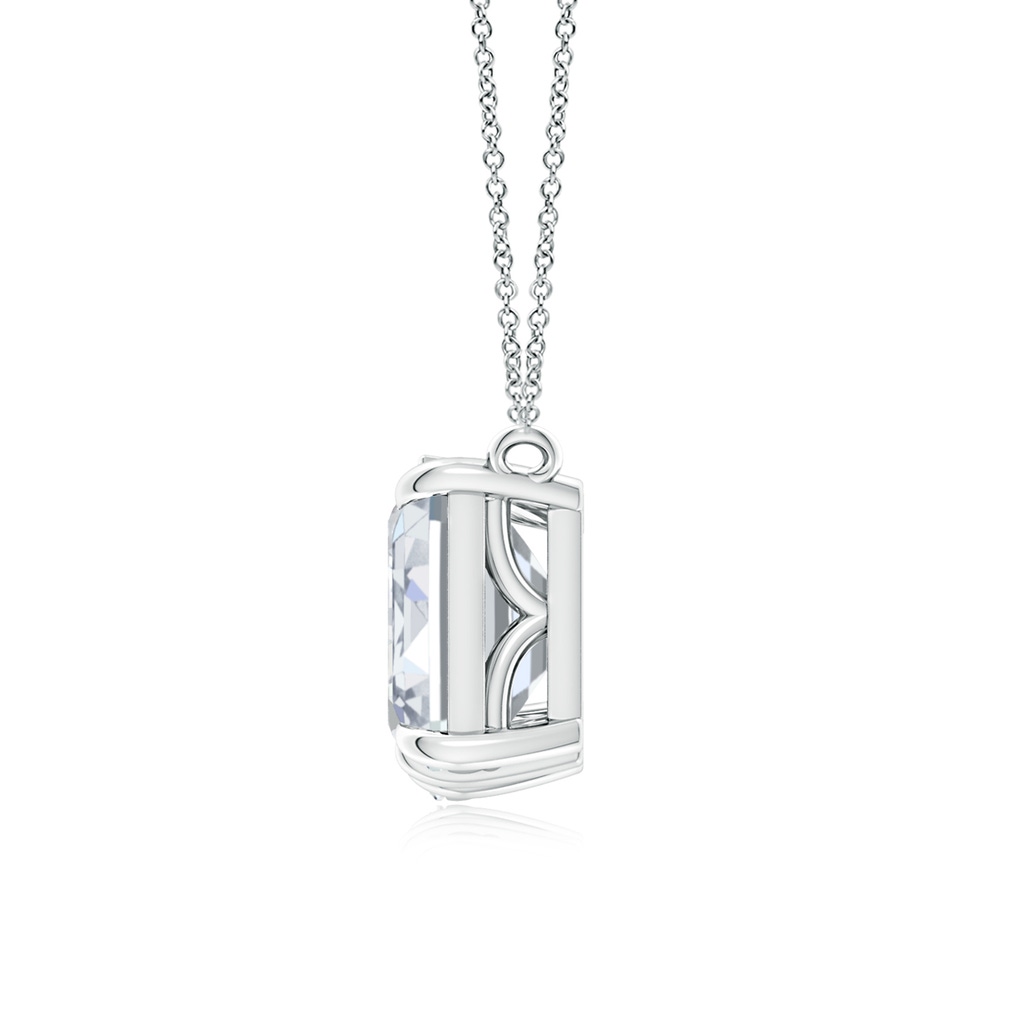 7.5x5.5mm FGVS Lab-Grown Emerald-Cut & Pear Diamond Two-Stone Pendant with Filigree in S999 Silver - side 199