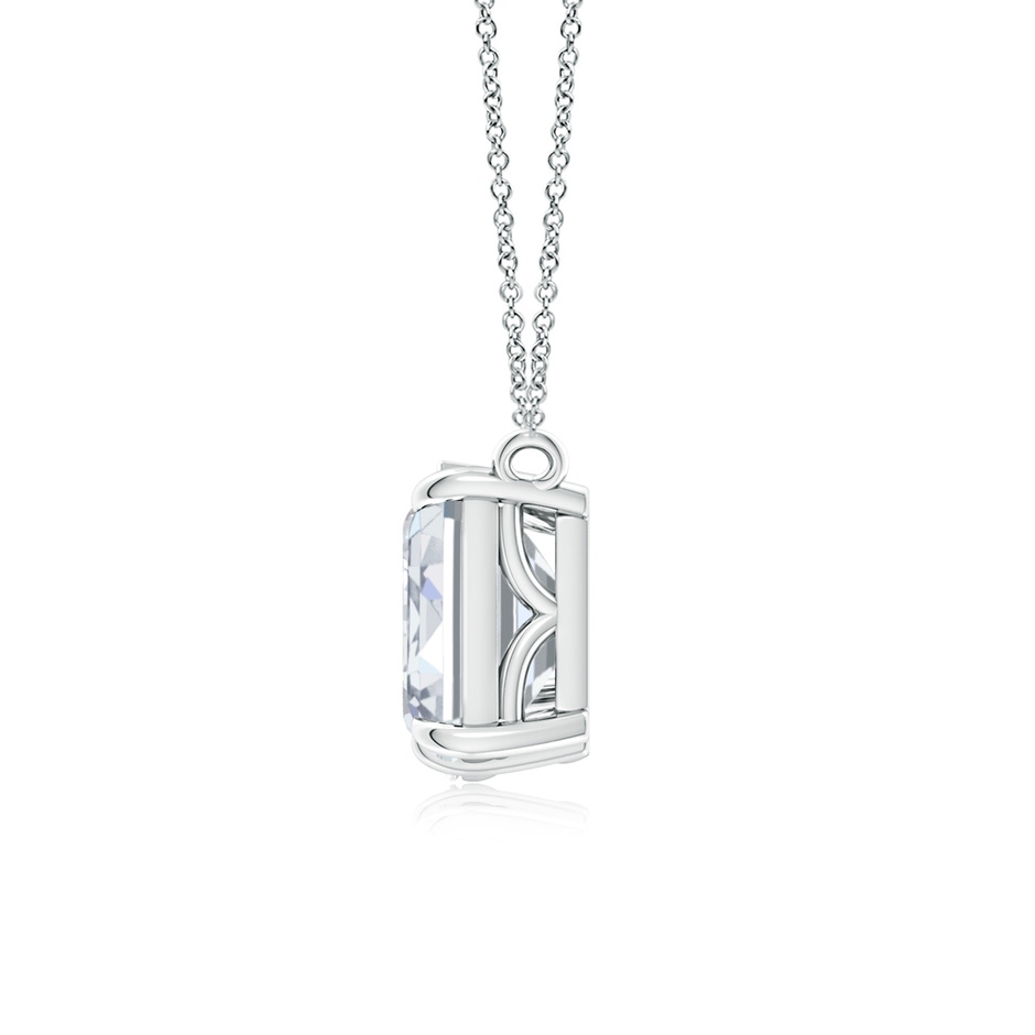 7x5mm FGVS Lab-Grown Emerald-Cut & Pear Diamond Two-Stone Pendant with Filigree in 18K White Gold side 199