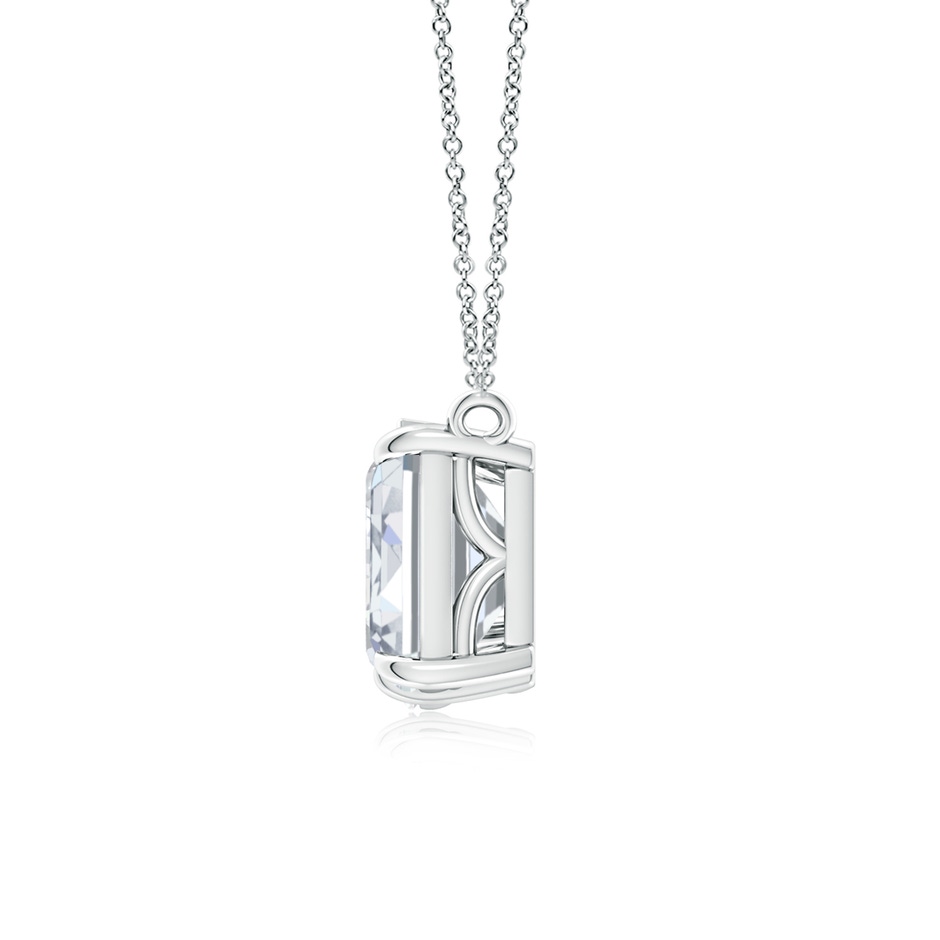 7x5mm FGVS Lab-Grown Emerald-Cut & Pear Diamond Two-Stone Pendant with Filigree in S999 Silver side 199