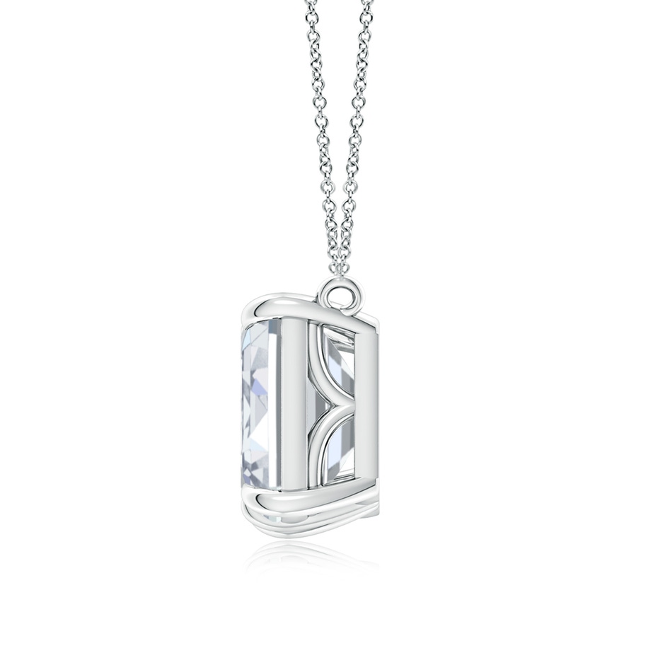 8.5x6.5mm FGVS Lab-Grown Emerald-Cut & Pear Diamond Two-Stone Pendant with Filigree in P950 Platinum side 199
