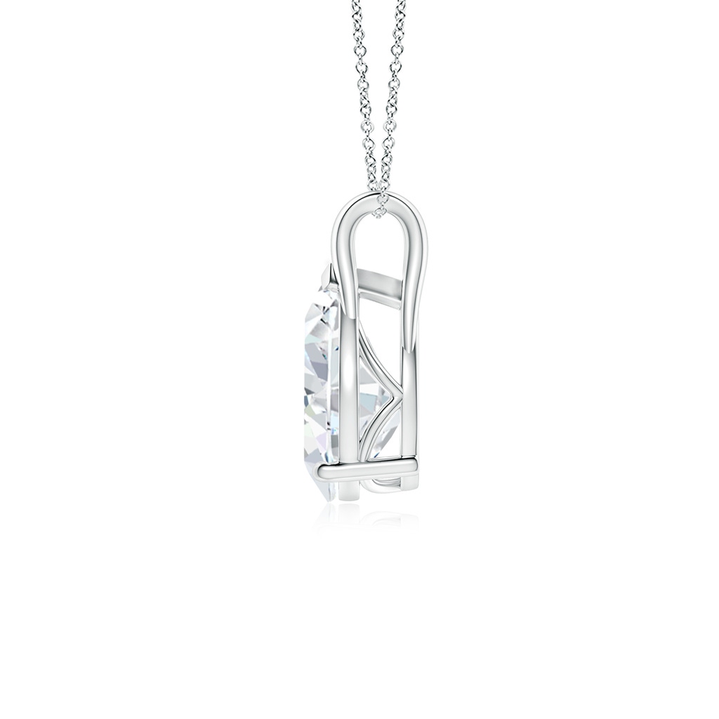 10x6.5mm FGVS Lab-Grown Pear-Shaped Diamond Solitaire Pendant in P950 Platinum - side 199