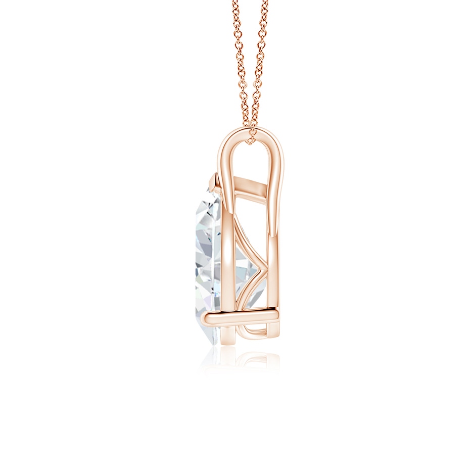 11x7mm FGVS Lab-Grown Pear-Shaped Diamond Solitaire Pendant in Rose Gold side 199