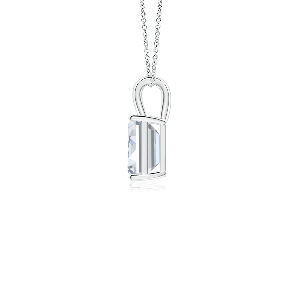 7x5mm FGVS Lab-Grown Emerald-Cut Diamond Solitaire Pendant in White Gold side 199