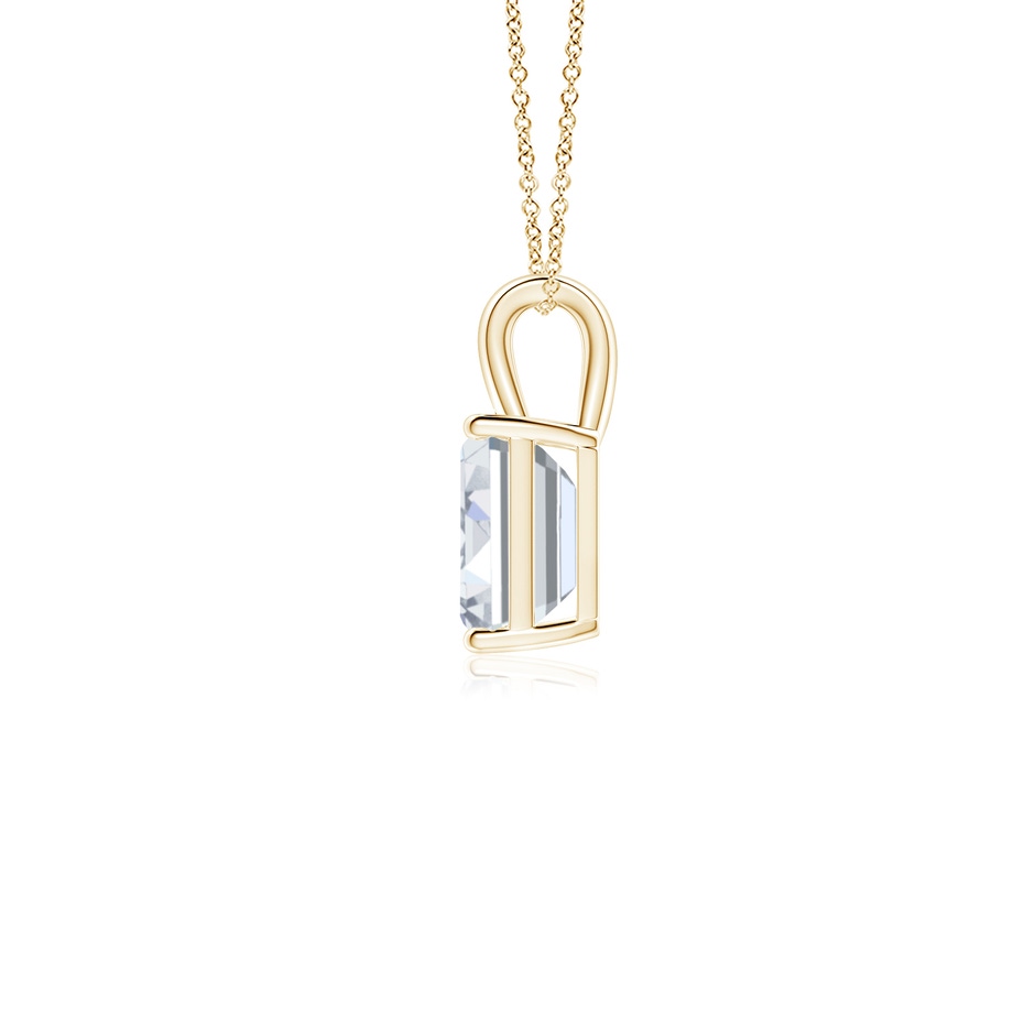 7x5mm FGVS Lab-Grown Emerald-Cut Diamond Solitaire Pendant in Yellow Gold side 199