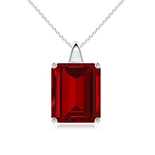 Emerald Cut Lab-Grown Lab Grown Ruby