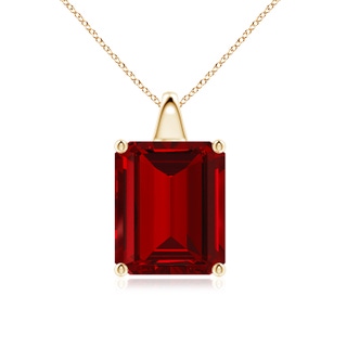 Emerald Cut Lab-Grown Lab Grown Ruby