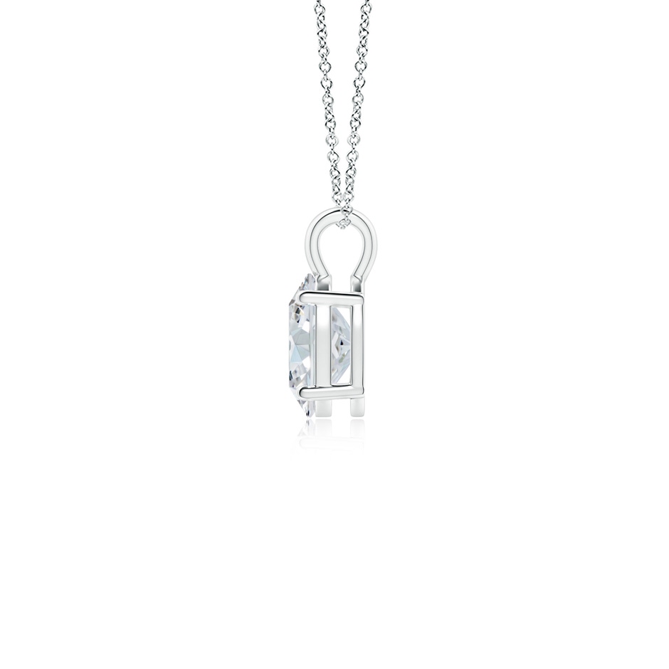7.3x5.2mm FGVS Lab-Grown Solitaire Oval Diamond Classic Pendant in P950 Platinum side 199