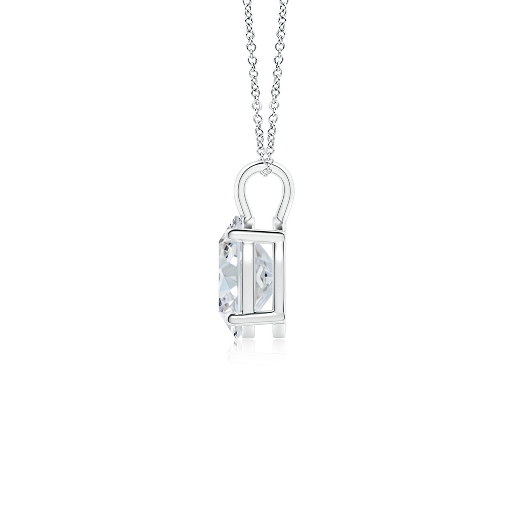 7.7x5.7mm FGVS Lab-Grown Solitaire Oval Diamond Classic Pendant in P950 Platinum - side 199