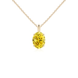Solitaire Yellow Gold Lab Grown Yellow Diamond Necklaces & Pendants