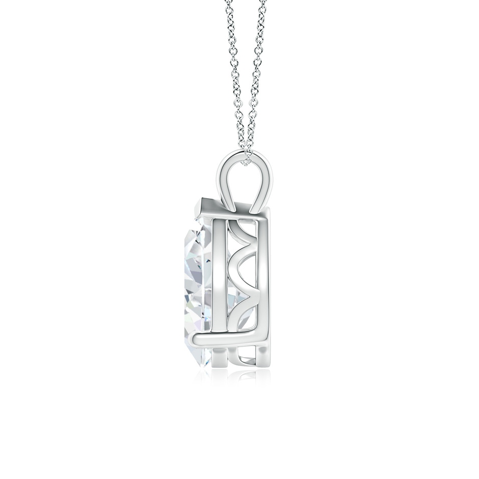 11x7mm FGVS Lab-Grown Solitaire Pear Diamond Classic Pendant in P950 Platinum side 199