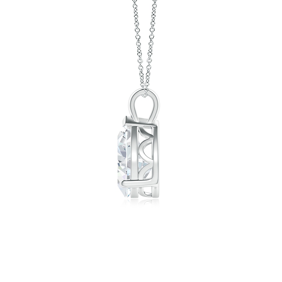 9x5.5mm FGVS Lab-Grown Solitaire Pear Diamond Classic Pendant in White Gold side 199