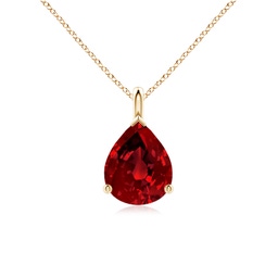 Lab Grown Ruby Solitaire Necklaces & Pendants