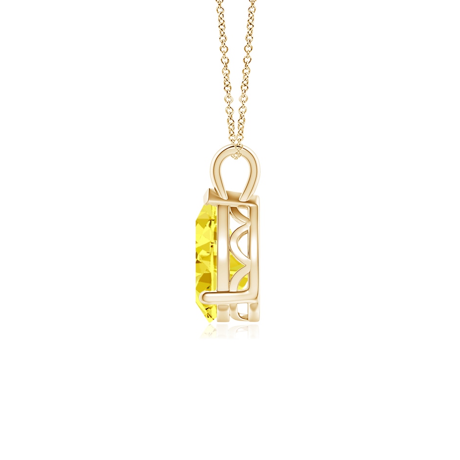9x5.5mm Labgrown Solitaire Pear Lab-Grown Fancy Intense Yellow Diamond Classic Pendant in Yellow Gold side 199