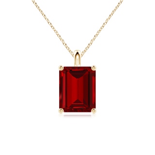 Emerald Cut Lab-Grown Lab Grown Ruby