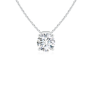 6.4mm FGVS Lab-Grown Solitaire Round Diamond Floating Pendant in P950 Platinum