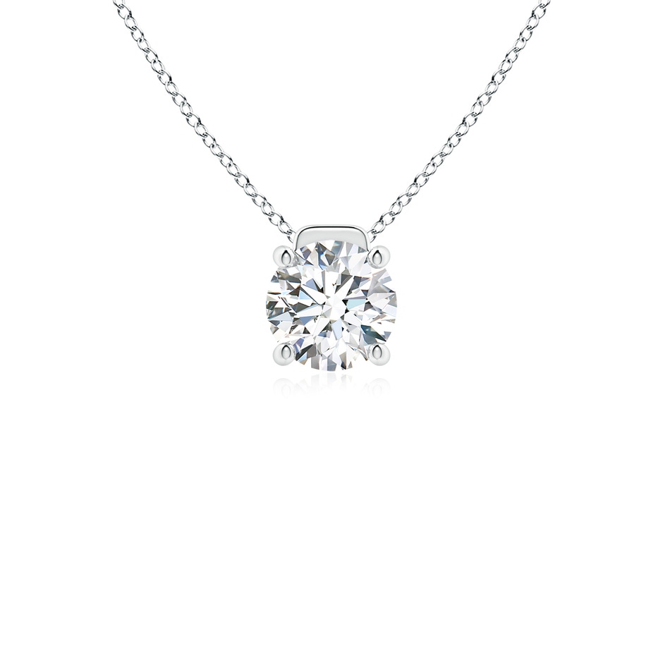 6.4mm FGVS Lab-Grown Solitaire Round Diamond Floating Pendant in P950 Platinum 