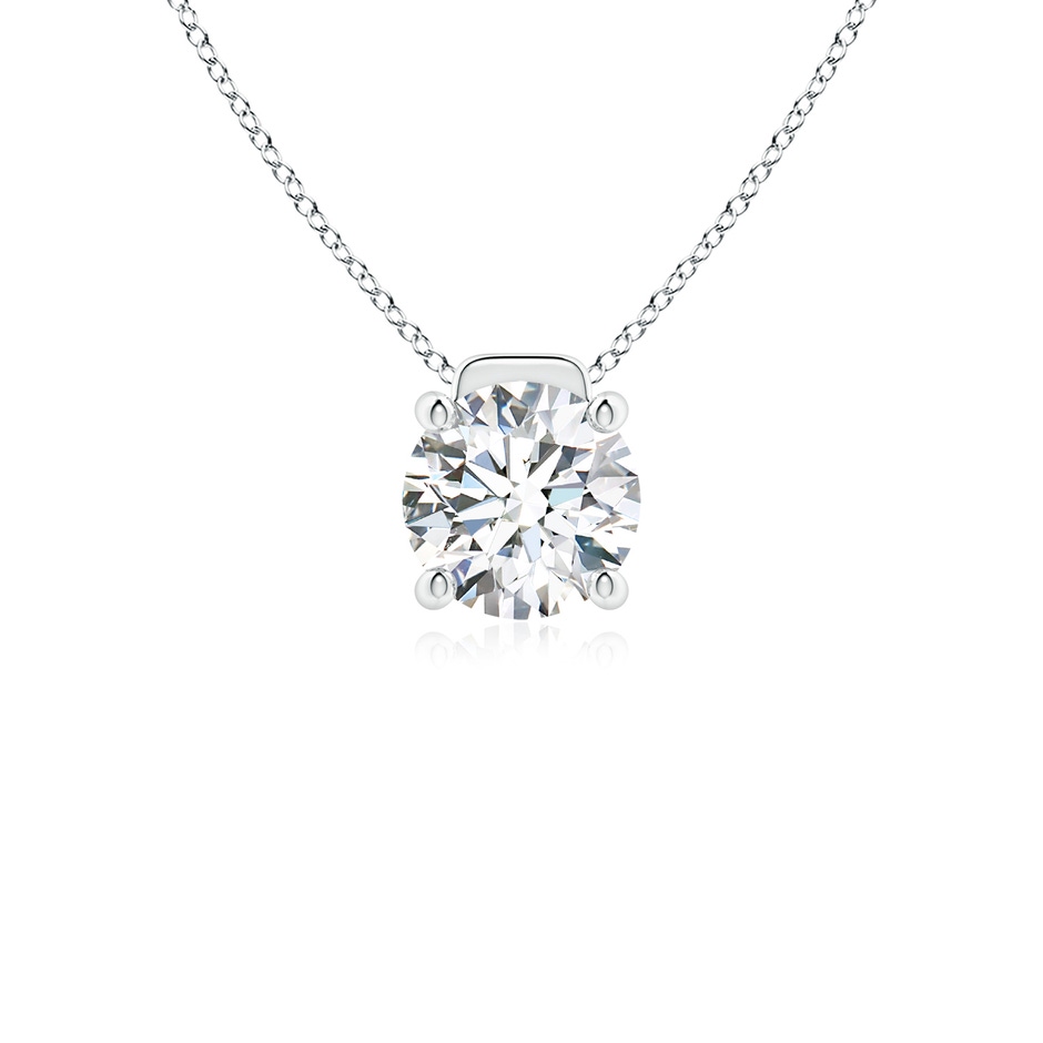 7.4mm FGVS Lab-Grown Solitaire Round Diamond Floating Pendant in P950 Platinum 