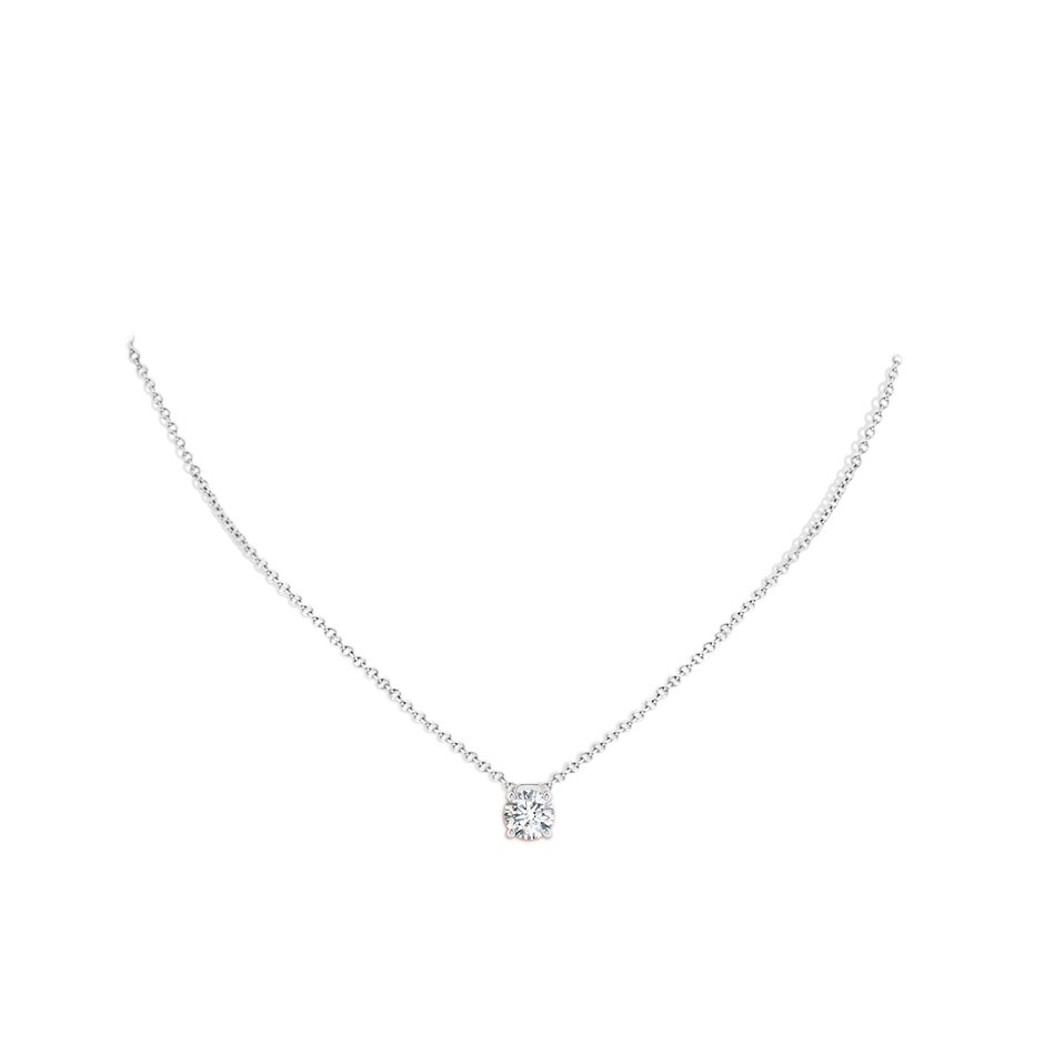 7.4mm FGVS Lab-Grown Solitaire Round Diamond Floating Pendant in P950 Platinum pen