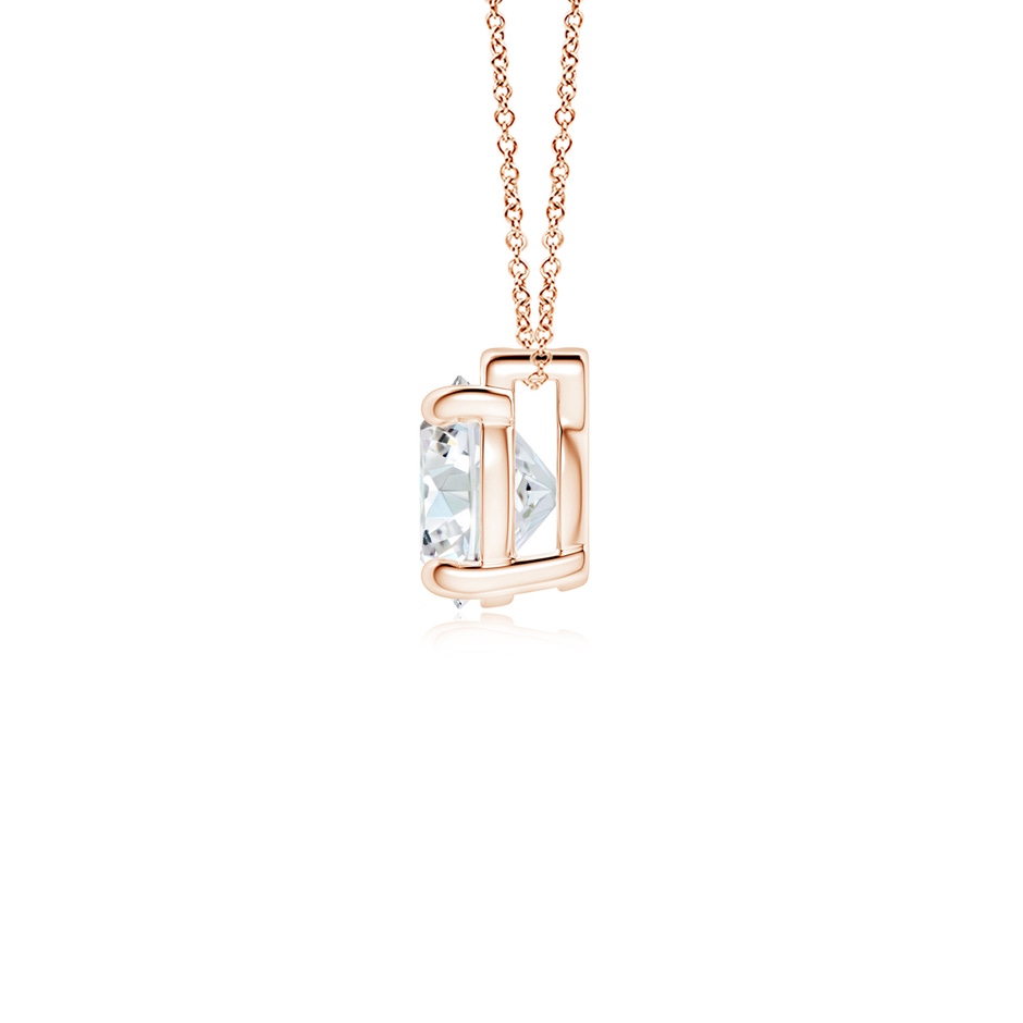 7.4mm FGVS Lab-Grown Solitaire Round Diamond Floating Pendant in Rose Gold side 199