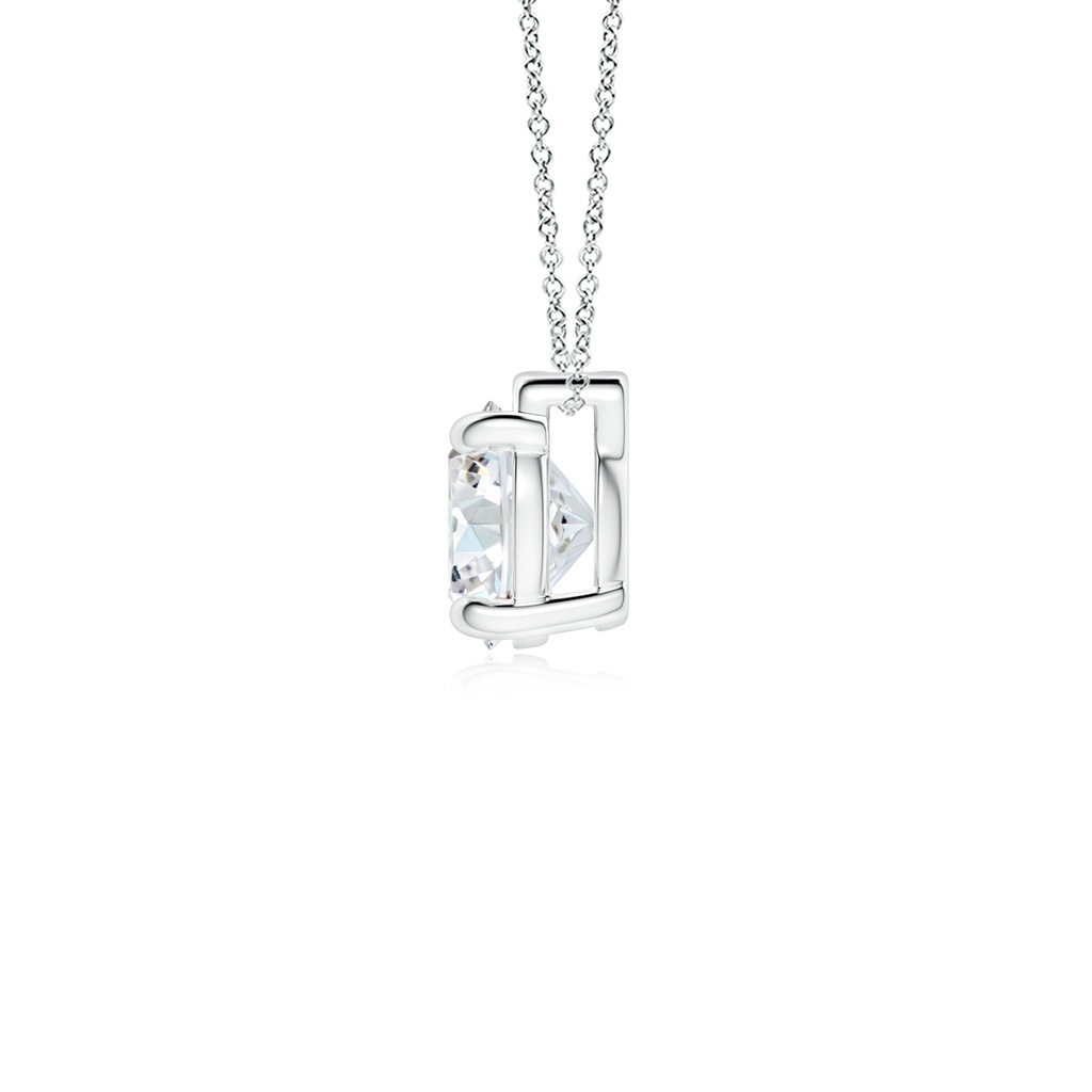 7.4mm FGVS Lab-Grown Solitaire Round Diamond Floating Pendant in White Gold - side 199