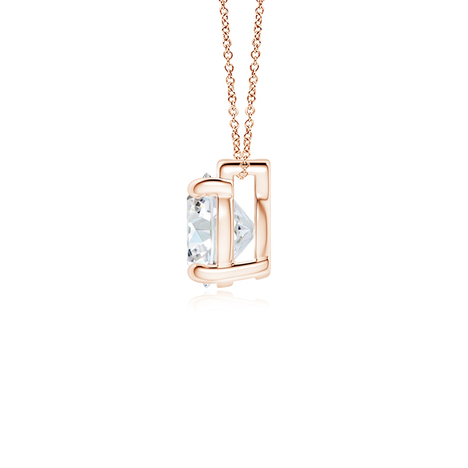 8mm FGVS Lab-Grown Solitaire Round Diamond Floating Pendant in 18K Rose Gold side 199