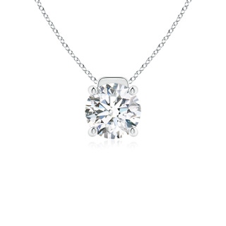 8mm FGVS Lab-Grown Solitaire Round Diamond Floating Pendant in P950 Platinum