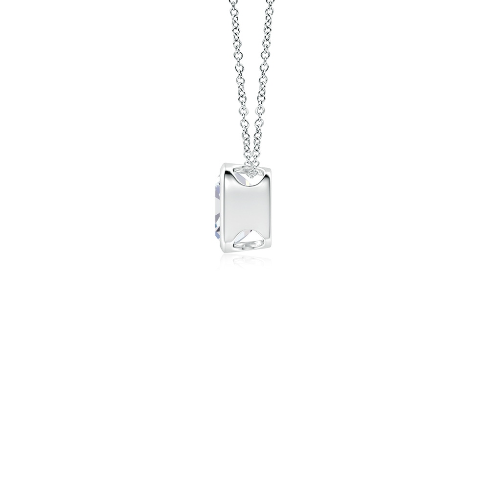 5.25mm FGVS Lab-Grown Bezel-Set Cushion Diamond Solitaire Pendant in P950 Platinum - side 199