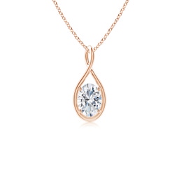 Oval Lab Grown Diamond Infinity Necklaces & Pendants