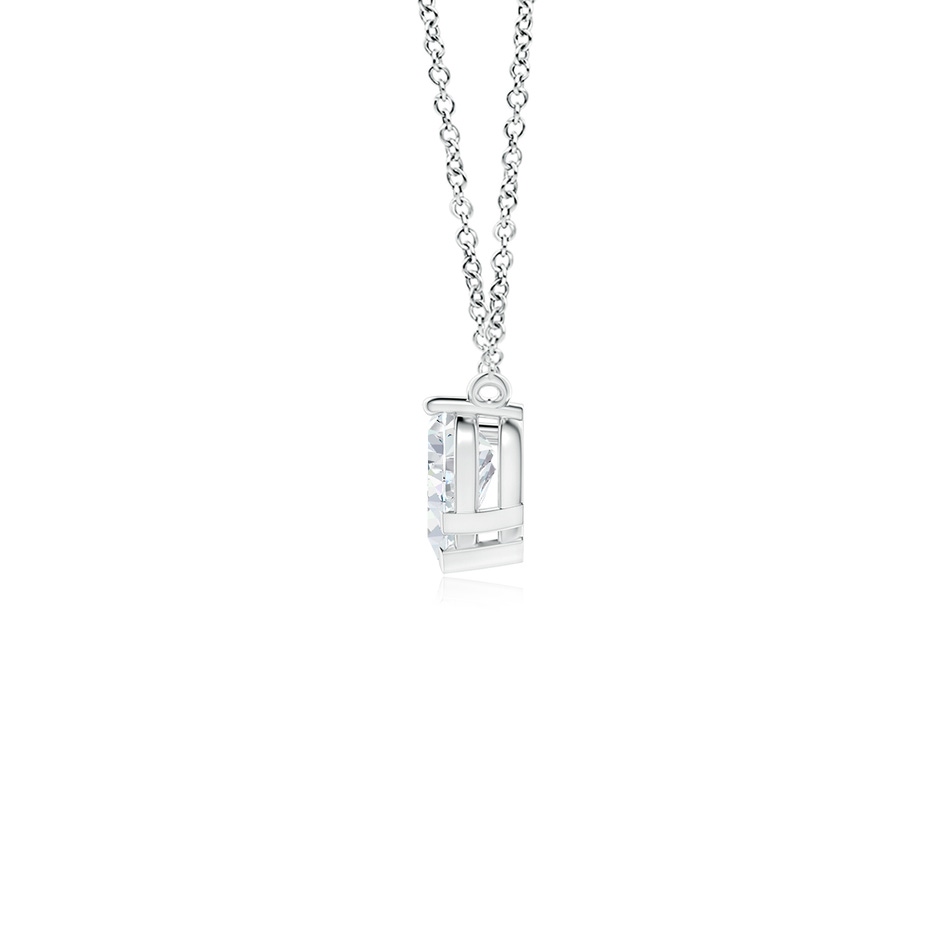 6x4mm FGVS Lab-Grown Pear Diamond Three Stone Pendant in White Gold side 199