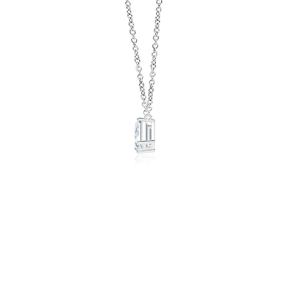 5x3mm FGVS Lab-Grown Emerald-Cut Diamond Three Stone Pendant in White Gold side 199