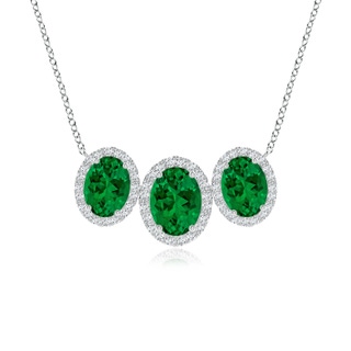 Oval Lab-Grown Lab Grown Emerald