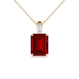 Emerald Cut Lab-Grown Lab Grown Ruby