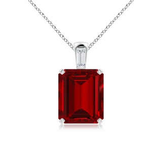 Emerald Cut Lab-Grown Lab Grown Ruby