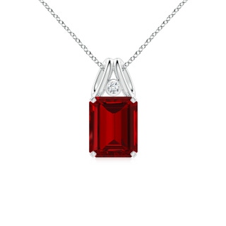 Emerald Cut Lab-Grown Lab Grown Ruby