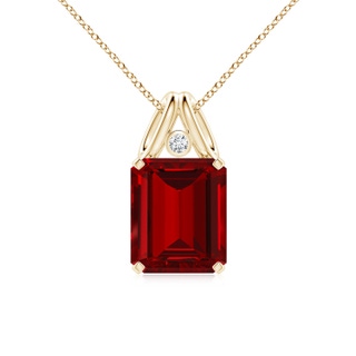 Emerald Cut Lab-Grown Lab Grown Ruby