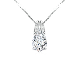 10x6.5mm FGVS Lab-Grown Pear-Shaped Diamond Solitaire Pendant in P950 Platinum