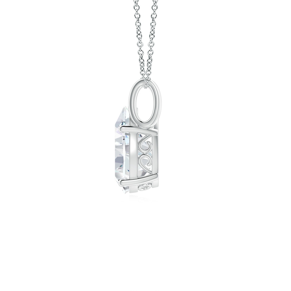 10x6.5mm FGVS Lab-Grown Pear-Shaped Diamond Solitaire Pendant in P950 Platinum side 199