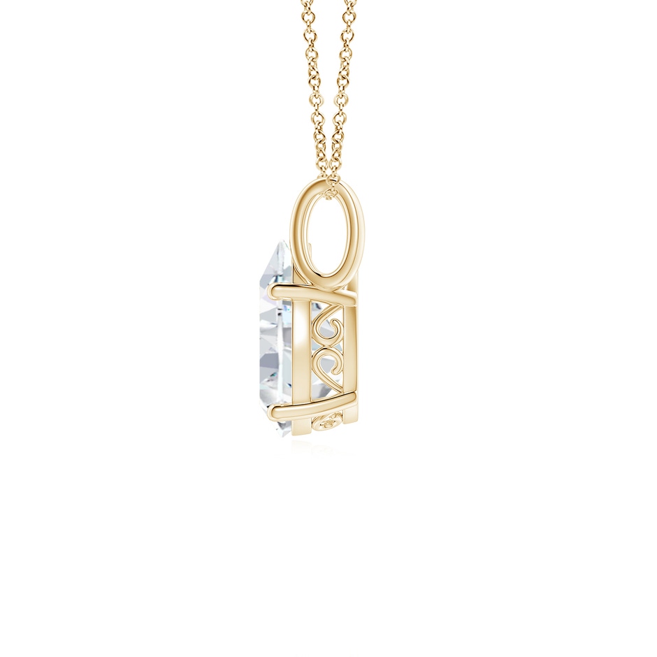 10x6.5mm FGVS Lab-Grown Pear-Shaped Diamond Solitaire Pendant in Yellow Gold side 199