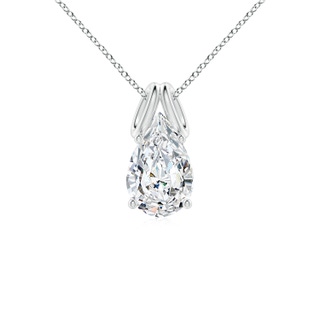 11x7mm FGVS Lab-Grown Pear-Shaped Diamond Solitaire Pendant in P950 Platinum