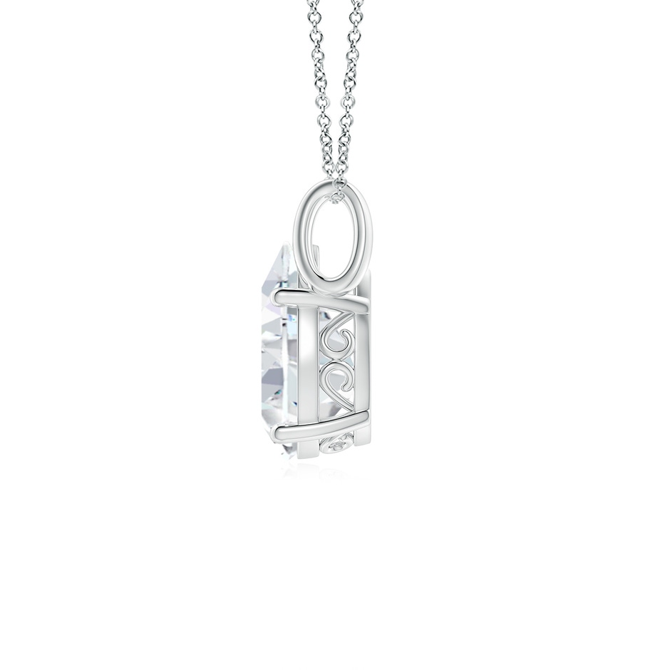 11x7mm FGVS Lab-Grown Pear-Shaped Diamond Solitaire Pendant in White Gold side 199