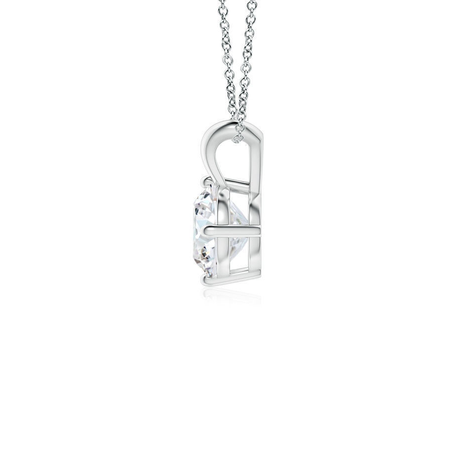 6.4mm FGVS Round Lab-Grown Diamond Solitaire V-Bale Pendant in White Gold side 199