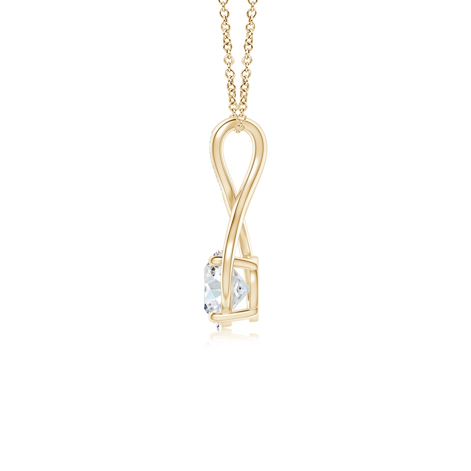 8mm FGVS Lab-Grown Round Diamond Infinity Twist Pendant with Accents in Yellow Gold side 199