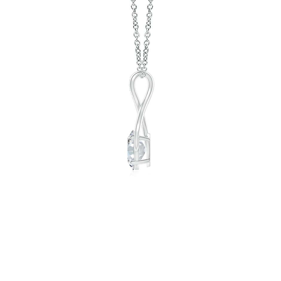 7.7x5.7mm FGVS Lab-Grown Oval Diamond Infinity Twist Pendant with Accents in P950 Platinum side 199