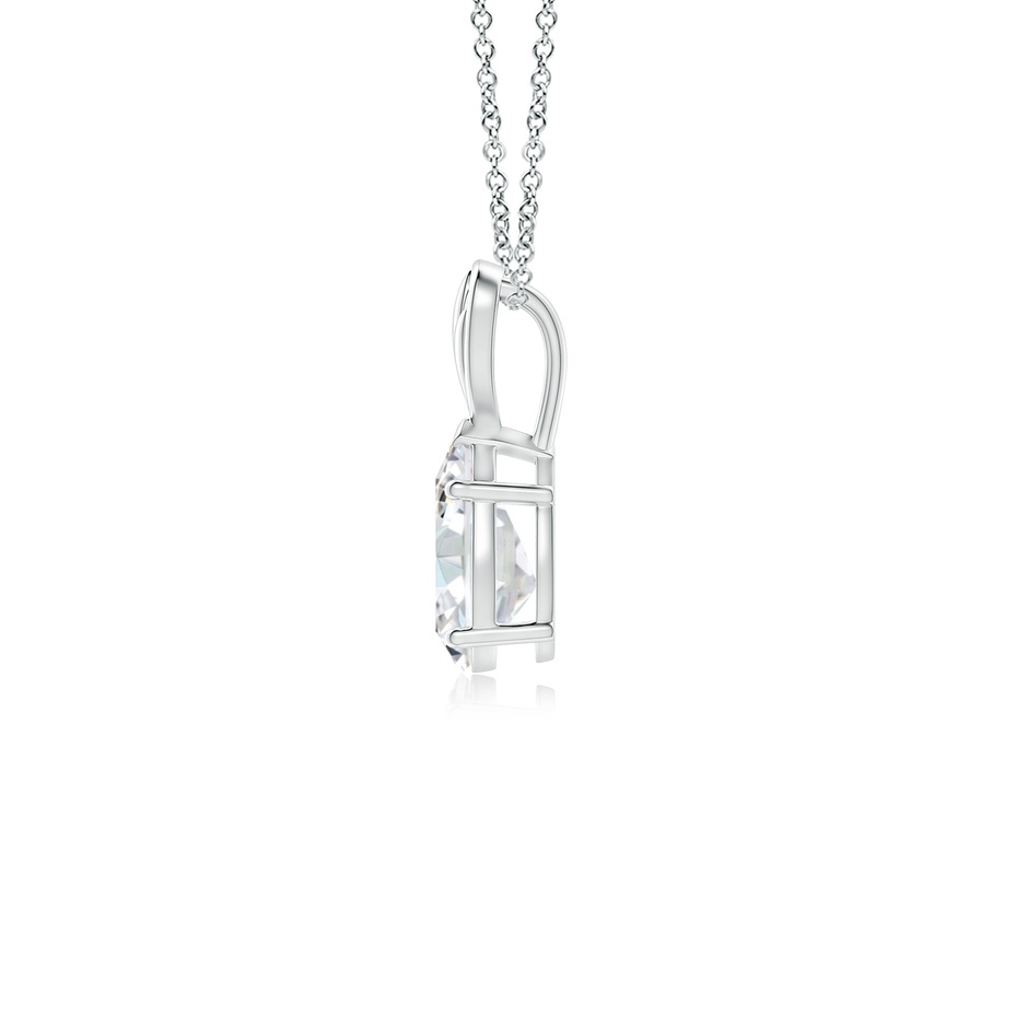 9x5.5mm FGVS Lab-Grown Solitaire Pear-Shaped Diamond Classic Pendant in White Gold side 199