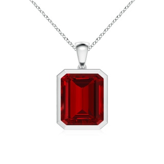 Emerald Cut Lab-Grown Lab Grown Ruby