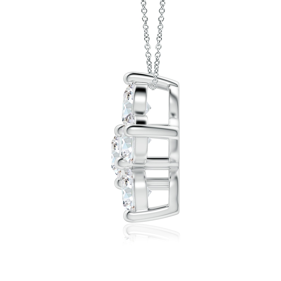 4.5mm FGVS Round Lab-Grown Diamond Floral Cluster Pendant in White Gold side 199